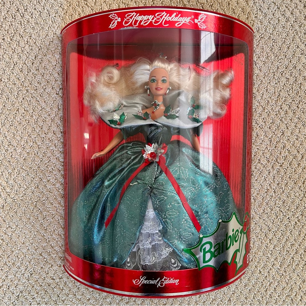1995 NWT Happy Holidays Barbie Sealed Box